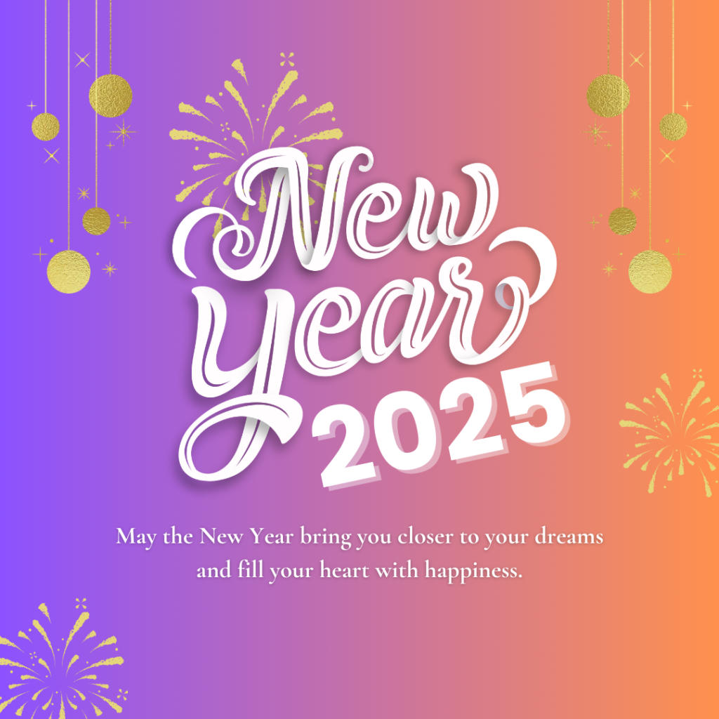 Happy New Year Wishes in English 2025 Images