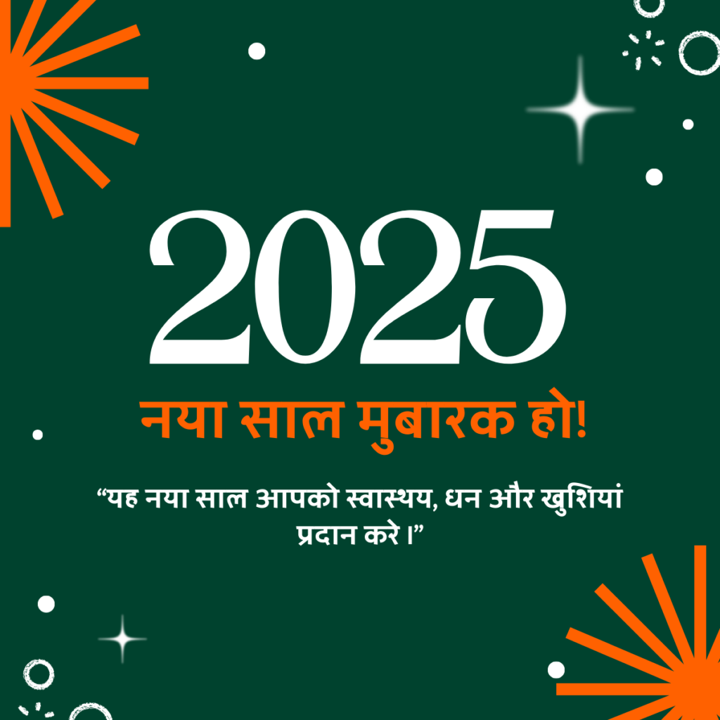 Happy New Year Wishes in Hindi 2025 Images