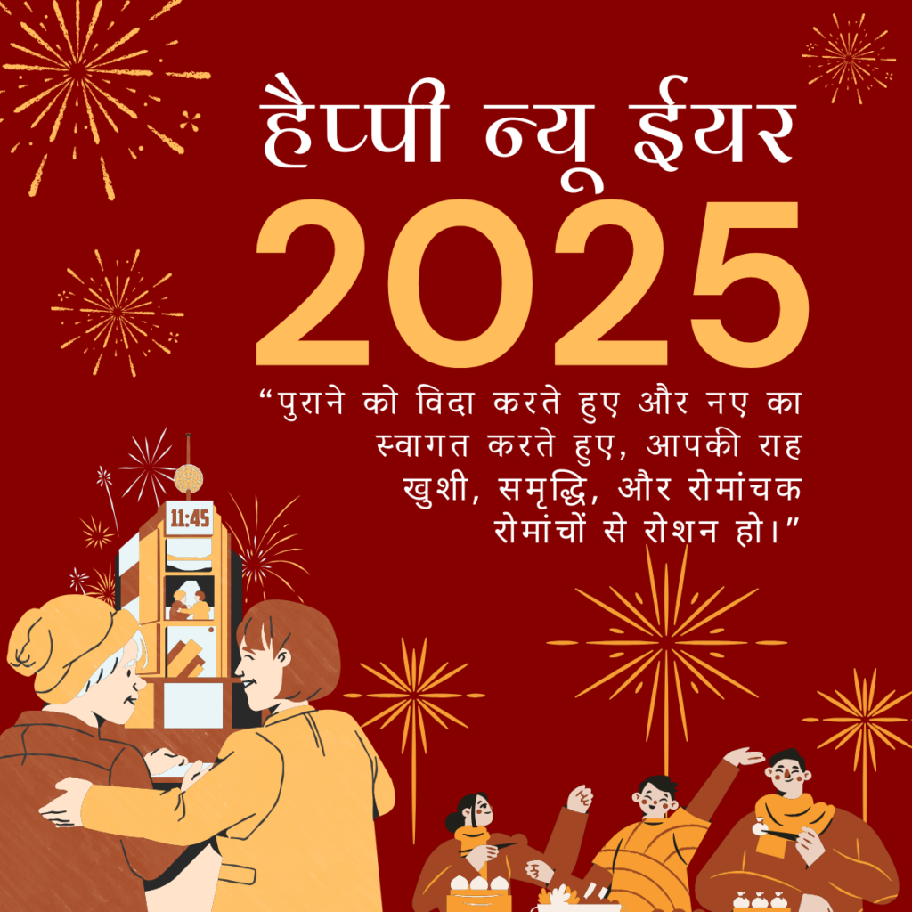 Happy New Year Wishes in Hindi 2025 Images